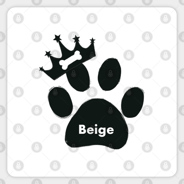 Beige name made of hand drawn paw prints Sticker by GULSENGUNEL